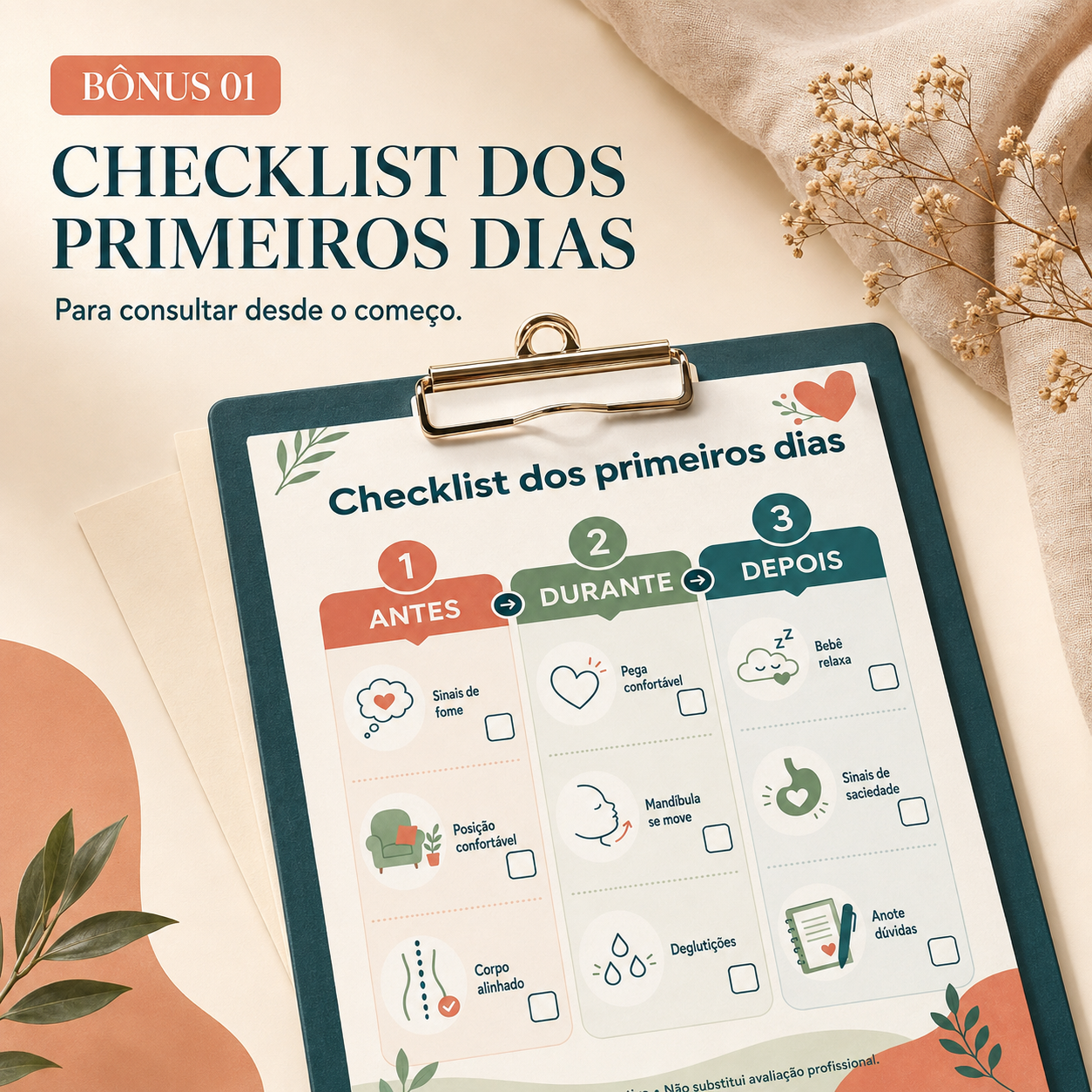 Checklist dos Primeiros Dias
